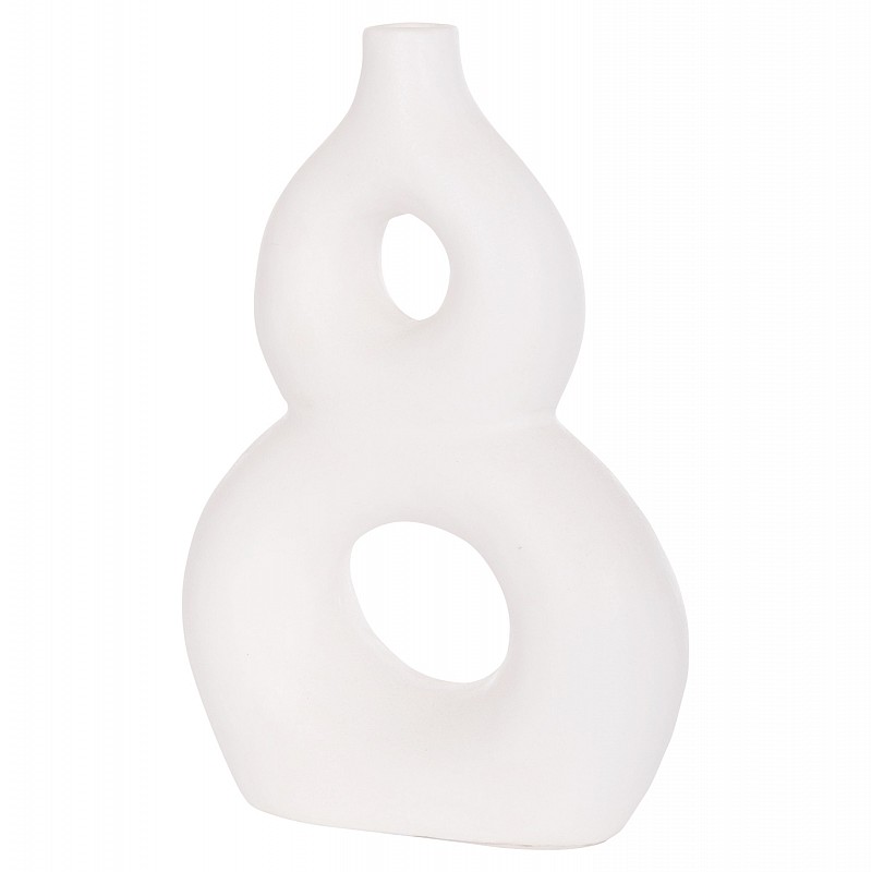 ΕΠΙΤΡΑΠΕΖΙΟ ΔΙΑΚΟΣΜΗΤΙΚΟ ΒΑΖΟ FIORIN HM4666.02S ΤΕΡΑΚΟΤΑ ΣΕ ΛΕΥΚΟ--21x7.5x31Υεκ.