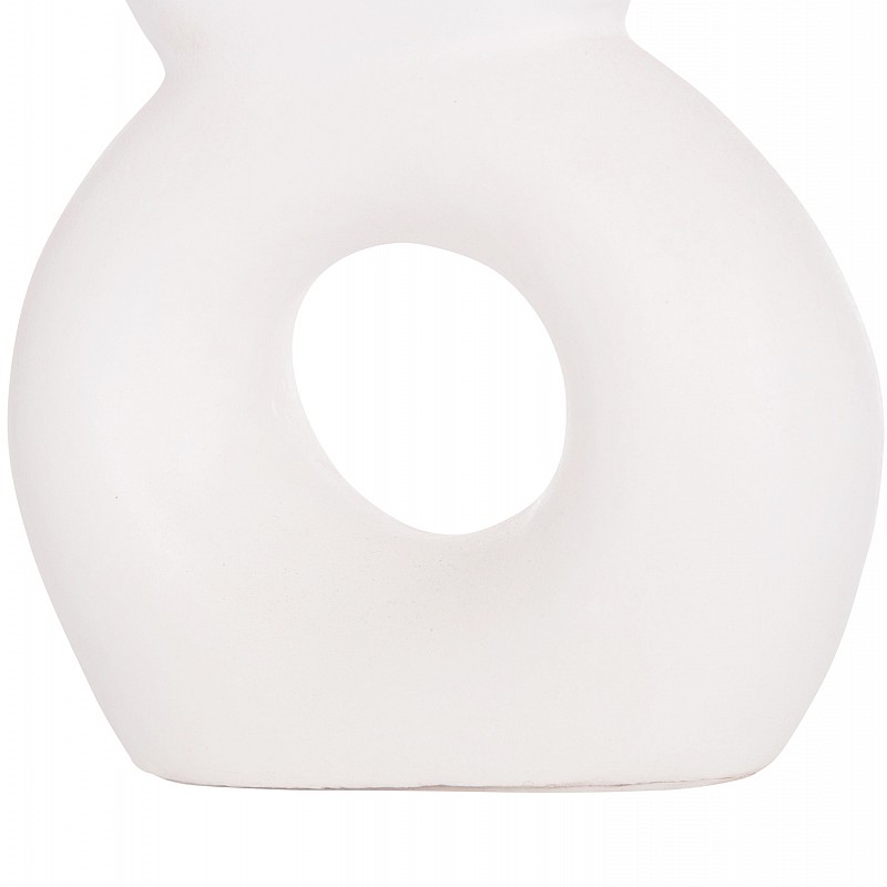 ΕΠΙΤΡΑΠΕΖΙΟ ΔΙΑΚΟΣΜΗΤΙΚΟ ΒΑΖΟ FIORIN HM4666.02S ΤΕΡΑΚΟΤΑ ΣΕ ΛΕΥΚΟ--21x7.5x31Υεκ.