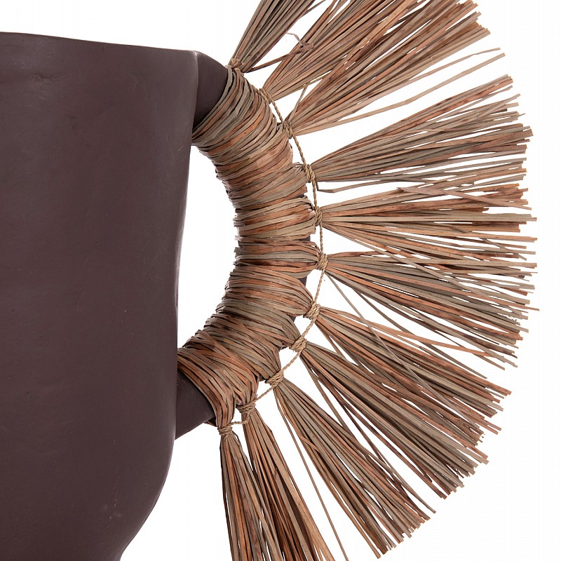 ΕΠΙΤΡΑΠΕΖΙΟ ΔΙΑΚΟΣΜΗΤΙΚΟ ΒΑΖΟ ALICA HM4668.07S ΣΟΚΟΛΑΤΙ ΤΕΡΑΚΟΤΑ & GRASS--55x19x34Υεκ