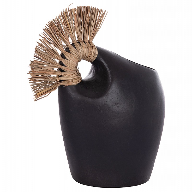 ΕΠΙΤΡΑΠΕΖΙΟ ΔΙΑΚΟΣΜΗΤΙΚΟ ALICA2 HM4671.01 ΜΑΥΡΗ ΤΕΡΑΚΟΤΑ & GRASS--44x18x50Υεκ.