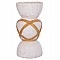 ΔΙΑΚΟΣΜΗΤΙΚΟ ΒΑΖΟ ΔΑΠΕΔΟΥ MAYNARD HM4672.02L TERRACOTTA ΛΕΥΚΟ--RATTAN Φ32x62.5Υεκ.