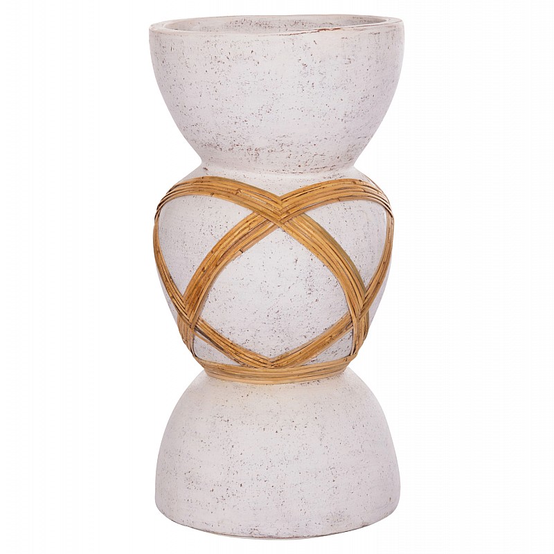 ΔΙΑΚΟΣΜΗΤΙΚΟ ΒΑΖΟ ΔΑΠΕΔΟΥ MAYNARD HM4672.02L TERRACOTTA ΛΕΥΚΟ--RATTAN Φ32x62.5Υεκ. ΔΙΑΚΟΣΜΗΤΙΚΟ ΒΑΖΟ ΔΑΠΕΔΟΥ MAYNARD HM4672.02L TERRACOTTA ΛΕΥΚΟ--RATTAN Φ32x62.5Υεκ.
