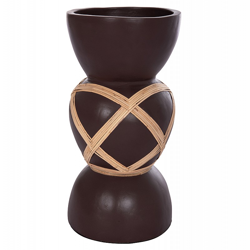 ΔΙΑΚΟΣΜΗΤΙΚΟ ΒΑΖΟ ΔΑΠΕΔΟΥ MAYNARD HM4672.07L TERRACOTTA ΣΟΚΟΛΑΤΙ-RATTAN Φ32x62.5Υεκ ΔΙΑΚΟΣΜΗΤΙΚΟ ΒΑΖΟ ΔΑΠΕΔΟΥ MAYNARD HM4672.07L TERRACOTTA ΣΟΚΟΛΑΤΙ-RATTAN Φ32x62.5Υεκ
