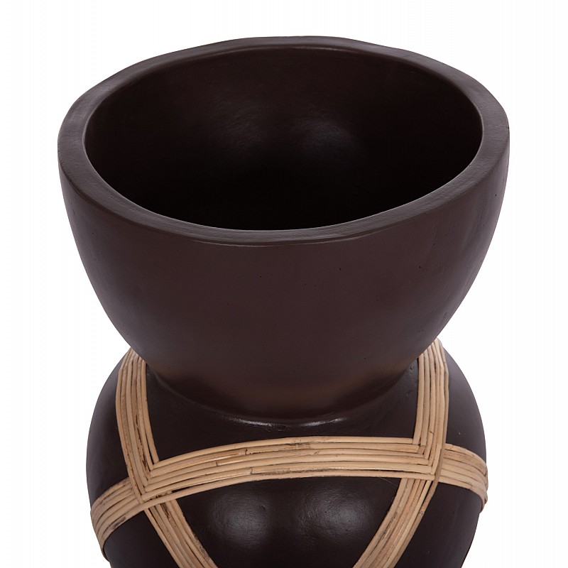 ΔΙΑΚΟΣΜΗΤΙΚΟ ΒΑΖΟ ΔΑΠΕΔΟΥ MAYNARD HM4672.07L TERRACOTTA ΣΟΚΟΛΑΤΙ-RATTAN Φ32x62.5Υεκ ΔΙΑΚΟΣΜΗΤΙΚΟ ΒΑΖΟ ΔΑΠΕΔΟΥ MAYNARD HM4672.07L TERRACOTTA ΣΟΚΟΛΑΤΙ-RATTAN Φ32x62.5Υεκ
