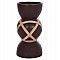 ΔΙΑΚΟΣΜΗΤΙΚΟ ΒΑΖΟ ΔΑΠΕΔΟΥ MAYNARD HM4672.07L TERRACOTTA ΣΟΚΟΛΑΤΙ-RATTAN Φ32x62.5Υεκ