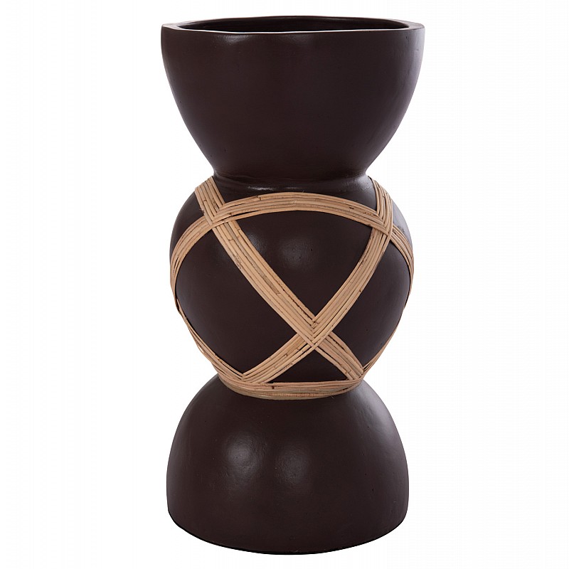 ΔΙΑΚΟΣΜΗΤΙΚΟ ΒΑΖΟ ΔΑΠΕΔΟΥ MAYNARD HM4672.07L TERRACOTTA ΣΟΚΟΛΑΤΙ-RATTAN Φ32x62.5Υεκ ΔΙΑΚΟΣΜΗΤΙΚΟ ΒΑΖΟ ΔΑΠΕΔΟΥ MAYNARD HM4672.07L TERRACOTTA ΣΟΚΟΛΑΤΙ-RATTAN Φ32x62.5Υεκ