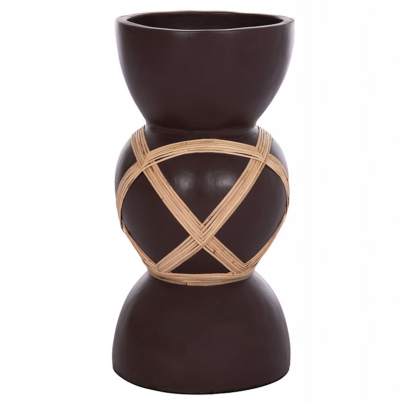 ΔΙΑΚΟΣΜΗΤΙΚΟ ΒΑΖΟ ΔΑΠΕΔΟΥ MAYNARD HM4672.07L TERRACOTTA ΣΟΚΟΛΑΤΙ-RATTAN Φ32x62.5Υεκ ΔΙΑΚΟΣΜΗΤΙΚΟ ΒΑΖΟ ΔΑΠΕΔΟΥ MAYNARD HM4672.07L TERRACOTTA ΣΟΚΟΛΑΤΙ-RATTAN Φ32x62.5Υεκ