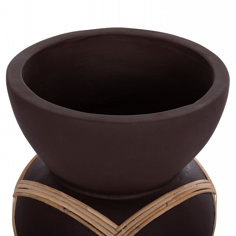 ΔΙΑΚΟΣΜΗΤΙΚΟ ΒΑΖΟ ΔΑΠΕΔΟΥ MAYNARD HM4672.07S TERRACOTTA ΣΟΚΟΛΑΤΙ-RATTAN Φ27.5x50Υεκ ΔΙΑΚΟΣΜΗΤΙΚΟ ΒΑΖΟ ΔΑΠΕΔΟΥ MAYNARD HM4672.07S TERRACOTTA ΣΟΚΟΛΑΤΙ-RATTAN Φ27.5x50Υεκ