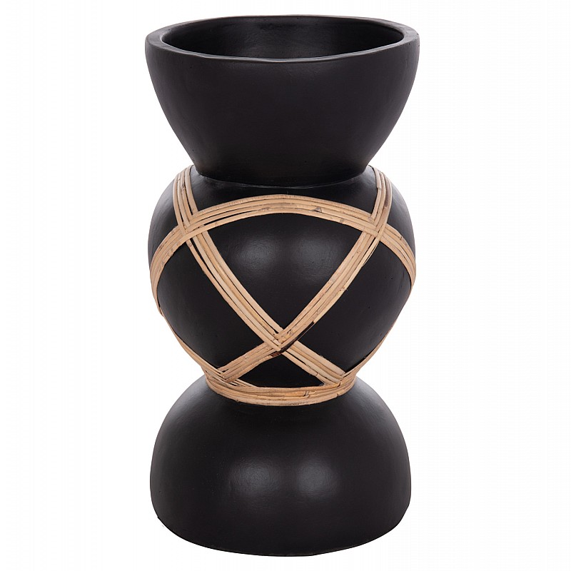 ΔΙΑΚΟΣΜΗΤΙΚΟ ΒΑΖΟ ΔΑΠΕΔΟΥ MAYNARD HM4672.01S TERRACOTTA ΜΑΥΡΟ-RATTAN Φ27.5x50Υ ΔΙΑΚΟΣΜΗΤΙΚΟ ΒΑΖΟ ΔΑΠΕΔΟΥ MAYNARD HM4672.01S TERRACOTTA ΜΑΥΡΟ-RATTAN Φ27.5x50Υ