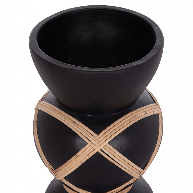 ΔΙΑΚΟΣΜΗΤΙΚΟ ΒΑΖΟ ΔΑΠΕΔΟΥ MAYNARD HM4672.01S TERRACOTTA ΜΑΥΡΟ-RATTAN Φ27.5x50Υ ΔΙΑΚΟΣΜΗΤΙΚΟ ΒΑΖΟ ΔΑΠΕΔΟΥ MAYNARD HM4672.01S TERRACOTTA ΜΑΥΡΟ-RATTAN Φ27.5x50Υ