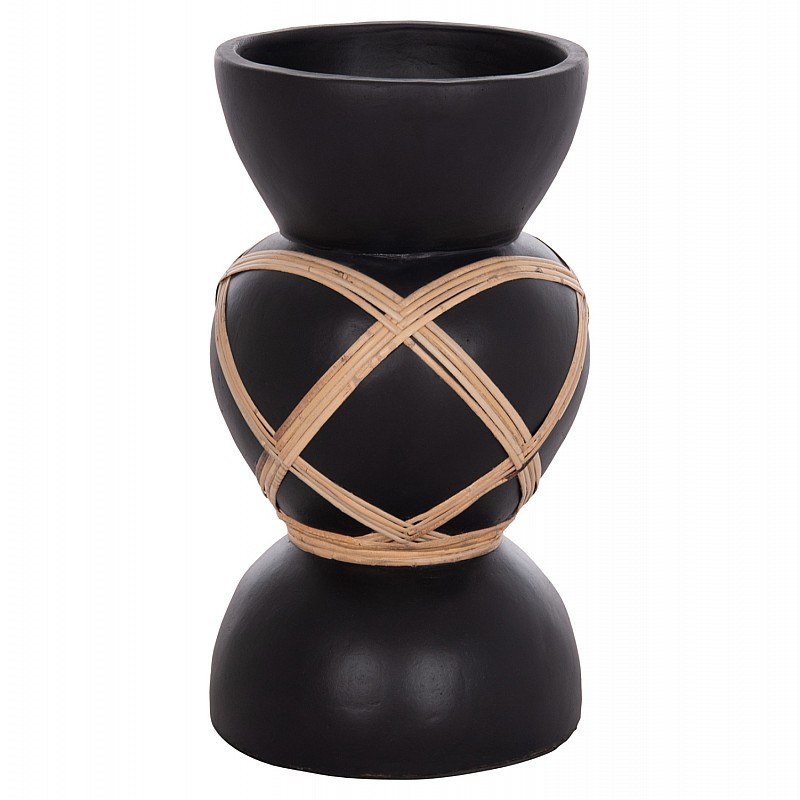 ΔΙΑΚΟΣΜΗΤΙΚΟ ΒΑΖΟ ΔΑΠΕΔΟΥ MAYNARD HM4672.01S TERRACOTTA ΜΑΥΡΟ-RATTAN Φ27.5x50Υ ΔΙΑΚΟΣΜΗΤΙΚΟ ΒΑΖΟ ΔΑΠΕΔΟΥ MAYNARD HM4672.01S TERRACOTTA ΜΑΥΡΟ-RATTAN Φ27.5x50Υ