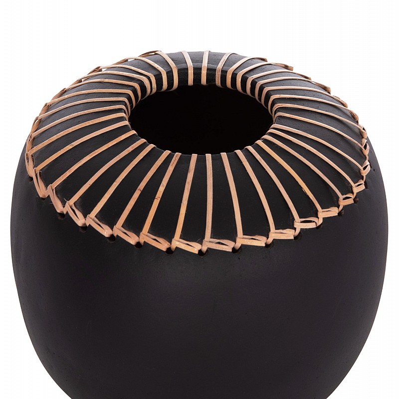 ΕΠΙΤΡΑΠΕΖΙΟ ΔΙΑΚΟΣΜΗΤΙΚΟ ΒΑΖΟ LENNOX HM4675.01L TΕΡΑΚΟΤΑ ΣΕ ΜΑΥΡΟ--Φ22x20Υεκ.