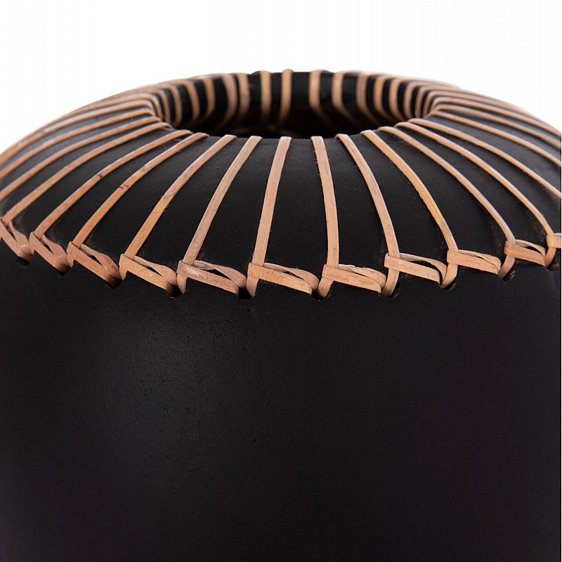 ΕΠΙΤΡΑΠΕΖΙΟ ΔΙΑΚΟΣΜΗΤΙΚΟ ΒΑΖΟ LENNOX HM4675.01L TΕΡΑΚΟΤΑ ΣΕ ΜΑΥΡΟ--Φ22x20Υεκ.