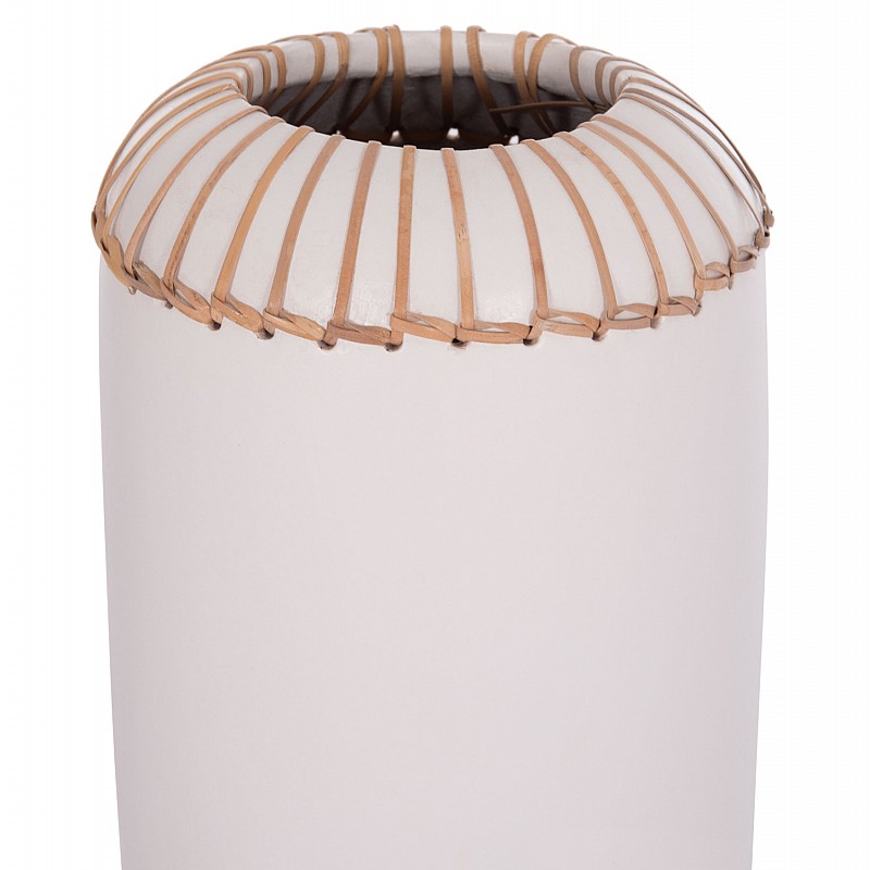 ΕΠΙΤΡΑΠΕΖΙΟ ΔΙΑΚΟΣΜΗΤΙΚΟ ΒΑΖΟ LENNOX HM4675.02S TΕΡΑΚΟΤΑ ΣΕ ΛΕΥΚΟ--Φ18x33Υεκ.
