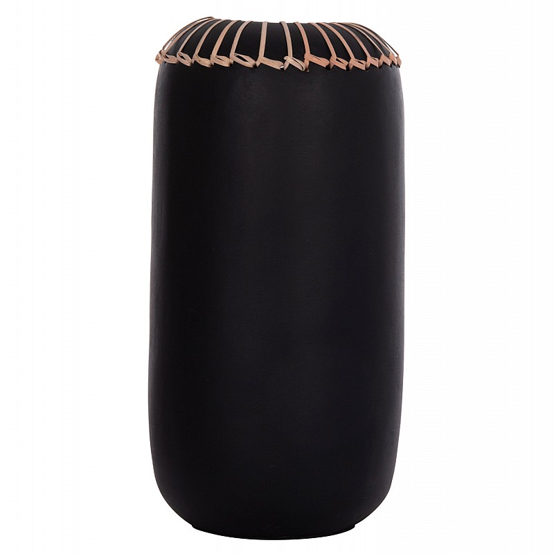 ΕΠΙΤΡΑΠΕΖΙΟ ΔΙΑΚΟΣΜΗΤΙΚΟ ΒΑΖΟ LENNOX HM4675.01S TΕΡΑΚΟΤΑ ΣΕ ΜΑΥΡΟ--Φ18x33Υεκ.