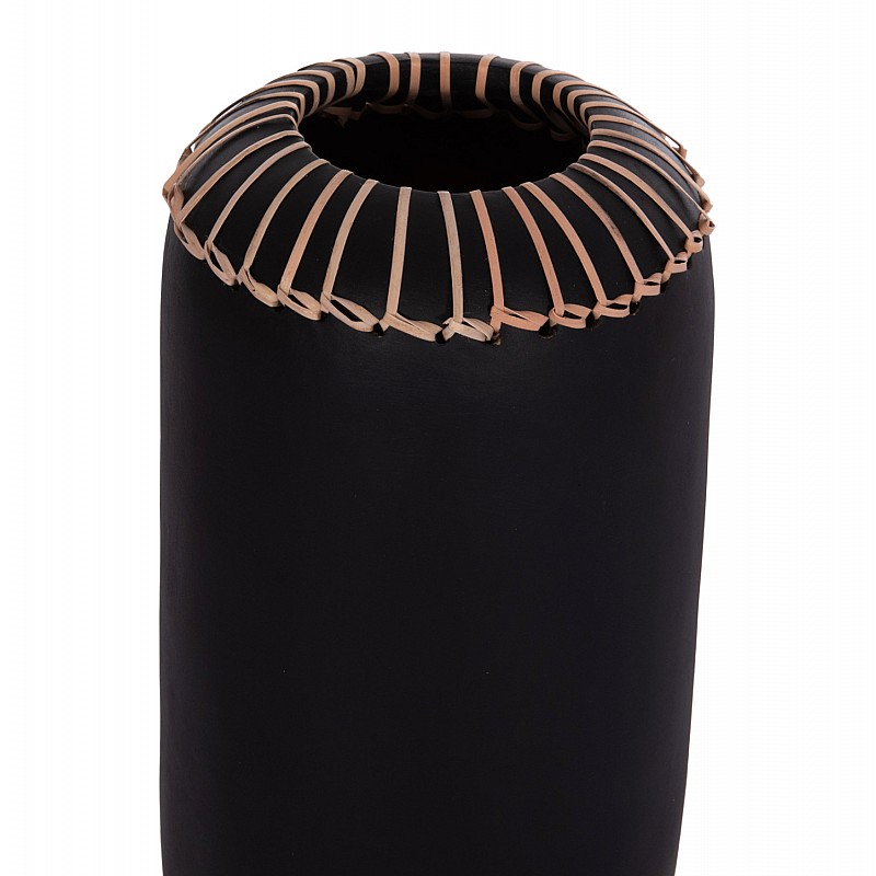 ΕΠΙΤΡΑΠΕΖΙΟ ΔΙΑΚΟΣΜΗΤΙΚΟ ΒΑΖΟ LENNOX HM4675.01S TΕΡΑΚΟΤΑ ΣΕ ΜΑΥΡΟ--Φ18x33Υεκ.