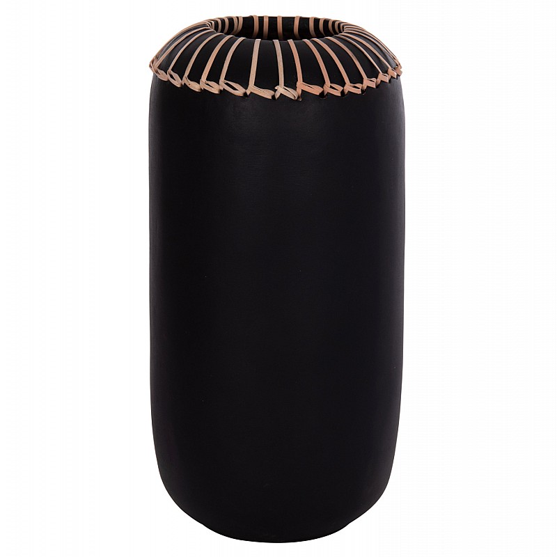 ΕΠΙΤΡΑΠΕΖΙΟ ΔΙΑΚΟΣΜΗΤΙΚΟ ΒΑΖΟ LENNOX HM4675.01S TΕΡΑΚΟΤΑ ΣΕ ΜΑΥΡΟ--Φ18x33Υεκ.