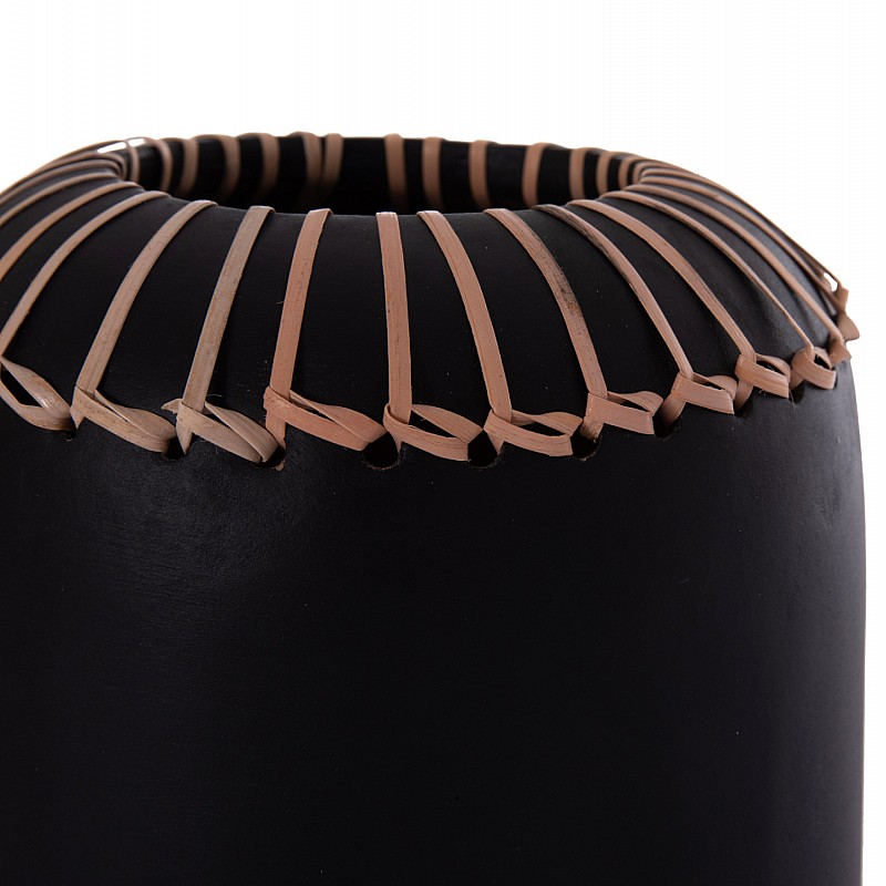 ΕΠΙΤΡΑΠΕΖΙΟ ΔΙΑΚΟΣΜΗΤΙΚΟ ΒΑΖΟ LENNOX HM4675.01S TΕΡΑΚΟΤΑ ΣΕ ΜΑΥΡΟ--Φ18x33Υεκ.