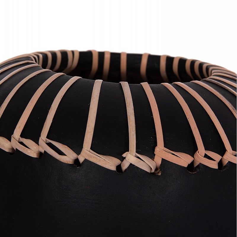 ΕΠΙΤΡΑΠΕΖΙΟ ΔΙΑΚΟΣΜΗΤΙΚΟ ΒΑΖΟ LENNOX HM4675.01S TΕΡΑΚΟΤΑ ΣΕ ΜΑΥΡΟ--Φ18x33Υεκ.