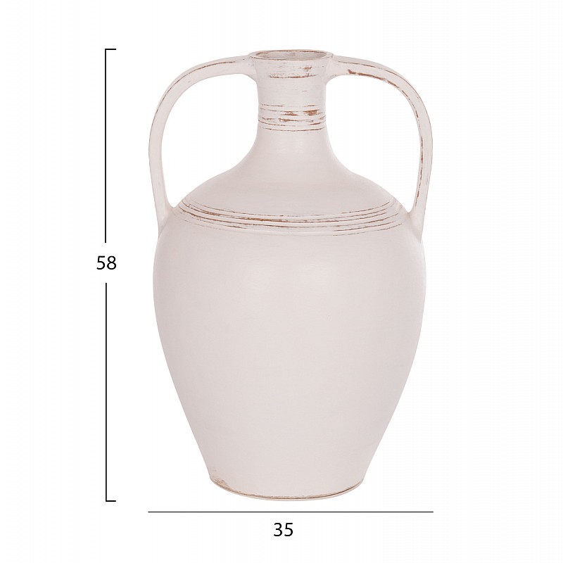 ΔΙΑΚΟΣΜΗΤΙΚΟΣ ΑΜΦΟΡΕΑΣ FEAX HM4676.02L ΛΕΥΚΗ ΤΕΡΑΚΟΤΑ--35x35x58Υεκ.