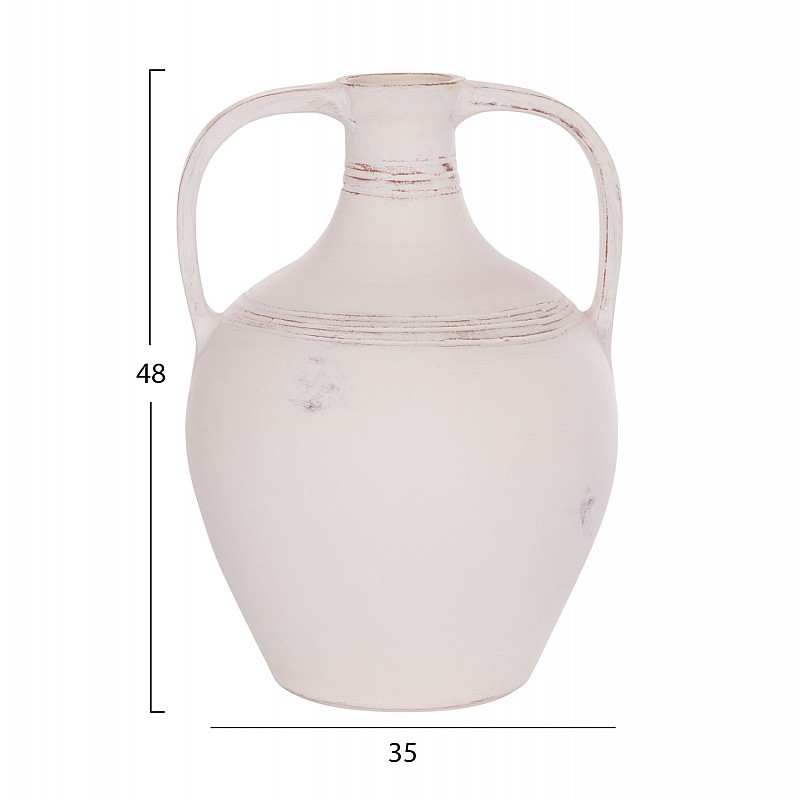 ΔΙΑΚΟΣΜΗΤΙΚΟΣ ΑΜΦΟΡΕΑΣ FEAX HM4676.02S ΛΕΥΚΗ ΤΕΡΑΚΟΤΑ--35x35x48Υεκ.