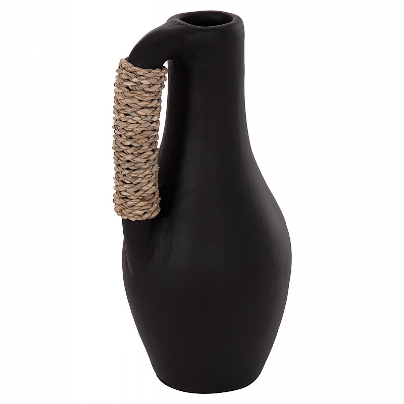 ΕΠΙΤΡΑΠΕΖΙΟ ΔΙΑΚΟΣΜΗΤΙΚΟ ΒΑΖΟ CAMMER HM4687.01L ΤΕΡΑΚΟΤΑ ΣΕ ΜΑΥΡΟ--Φ18x39Υεκ.