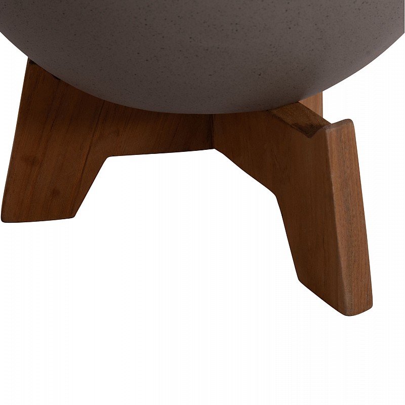 ΣΕΤ 3 ΓΛΑΣΤΡΕΣ ΜΕ TEAK ΒΑΣΕΙΣ TRYLL HM4681.03 FIBER CEMENT--ΓΚΡΙ