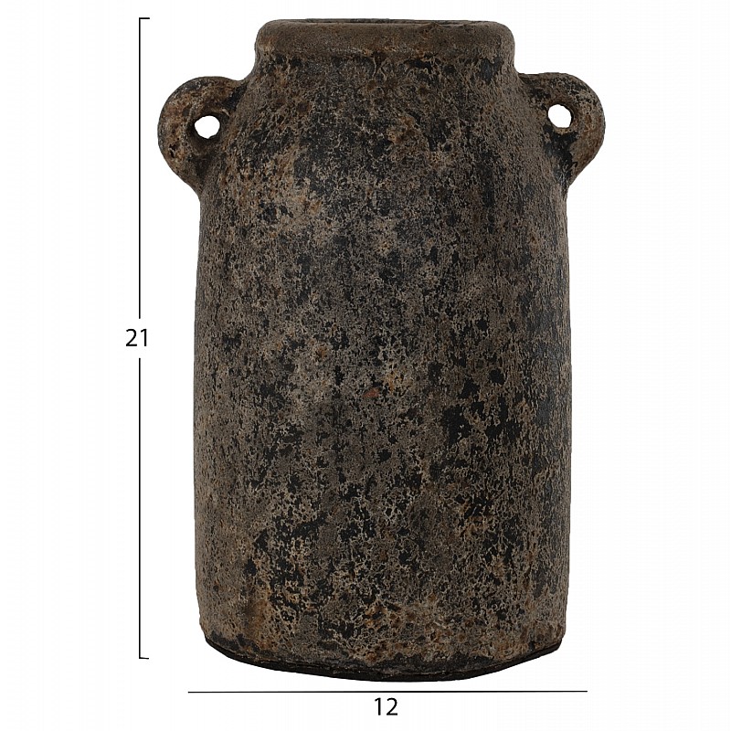 ΔΙΑΚΟΣΜΗΤΙΚA ΒΑΖA ΑΠΟ TERRACOTTA ΓΚΡΙ HM7710