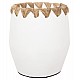 ΔΙΑΚΟΣΜΗΤΙΚΟ ΒΑΖΟ HM4369 ΤΕΡΑΚΟΤΑ ΣΕ ΛΕΥΚΟ ΜΕ ΠΛΕΞΗ ΨΑΘΑΣ ΣΤΟ ΣΤΟΜΙΟ Φ13x16Υεκ.