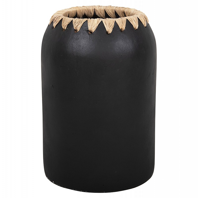 ΔΙΑΚΟΣΜΗΤΙΚΟ ΒΑΖΟ HM4376 ΤΕΡΑΚΟΤΑ ΣΕ ΜΑΥΡΟ ΜΕ ΠΛΕΞΗ ΣΤΟ ΣΤΟΜΙΟ Φ21Χ32εκ.