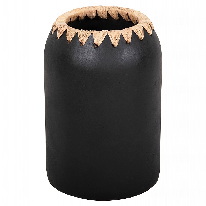 ΔΙΑΚΟΣΜΗΤΙΚΟ ΒΑΖΟ HM4376 ΤΕΡΑΚΟΤΑ ΣΕ ΜΑΥΡΟ ΜΕ ΠΛΕΞΗ ΣΤΟ ΣΤΟΜΙΟ Φ21Χ32εκ.