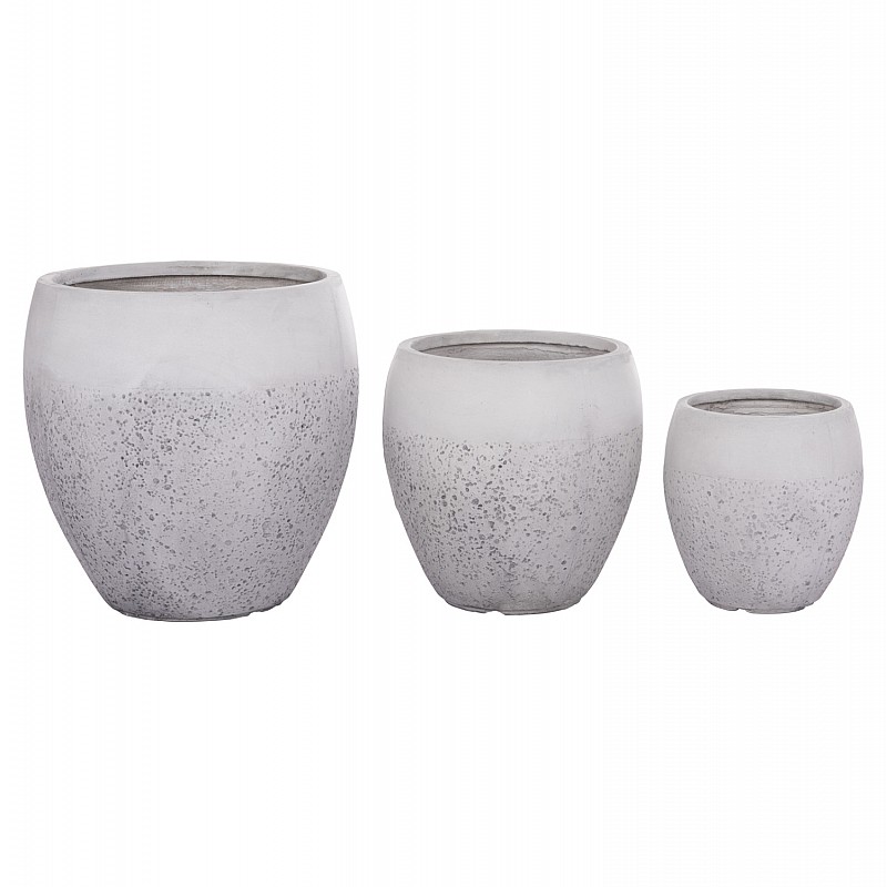 ΣΕΤ 3ΤΜΧ ΓΛΑΣΤΡΕΣ ΣΕΙΡΑ GARDENER HM4718 FIBERCLAY ΛΕΥΚΟ Φ55x54Υεκ ΣΕΤ 3ΤΜΧ ΓΛΑΣΤΡΕΣ ΣΕΙΡΑ GARDENER HM4718 FIBERCLAY ΛΕΥΚΟ Φ55x54Υεκ