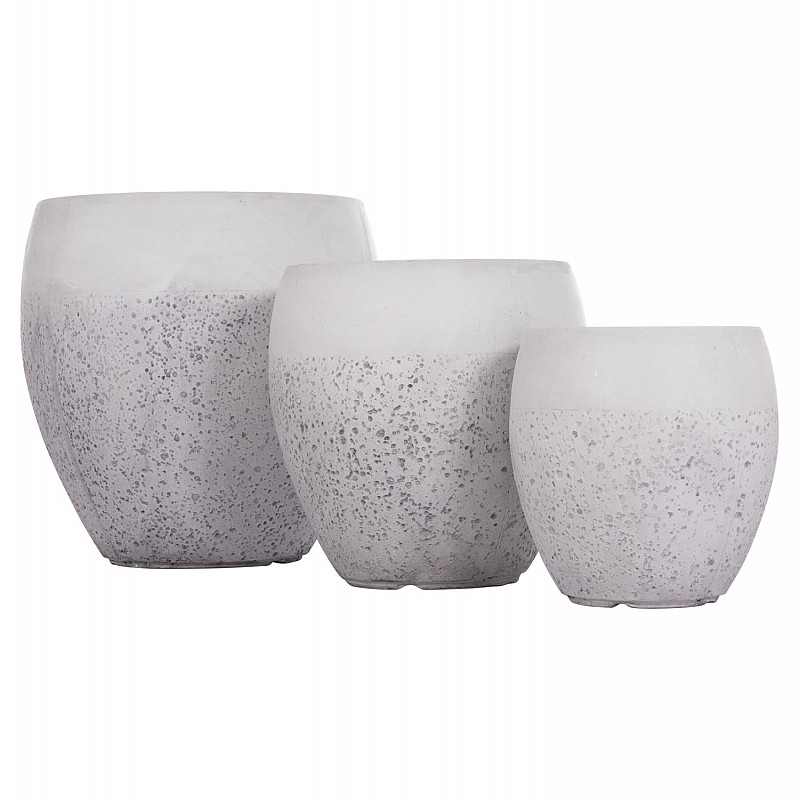 ΣΕΤ 3ΤΜΧ ΓΛΑΣΤΡΕΣ ΣΕΙΡΑ GARDENER HM4718 FIBERCLAY ΛΕΥΚΟ Φ55x54Υεκ ΣΕΤ 3ΤΜΧ ΓΛΑΣΤΡΕΣ ΣΕΙΡΑ GARDENER HM4718 FIBERCLAY ΛΕΥΚΟ Φ55x54Υεκ