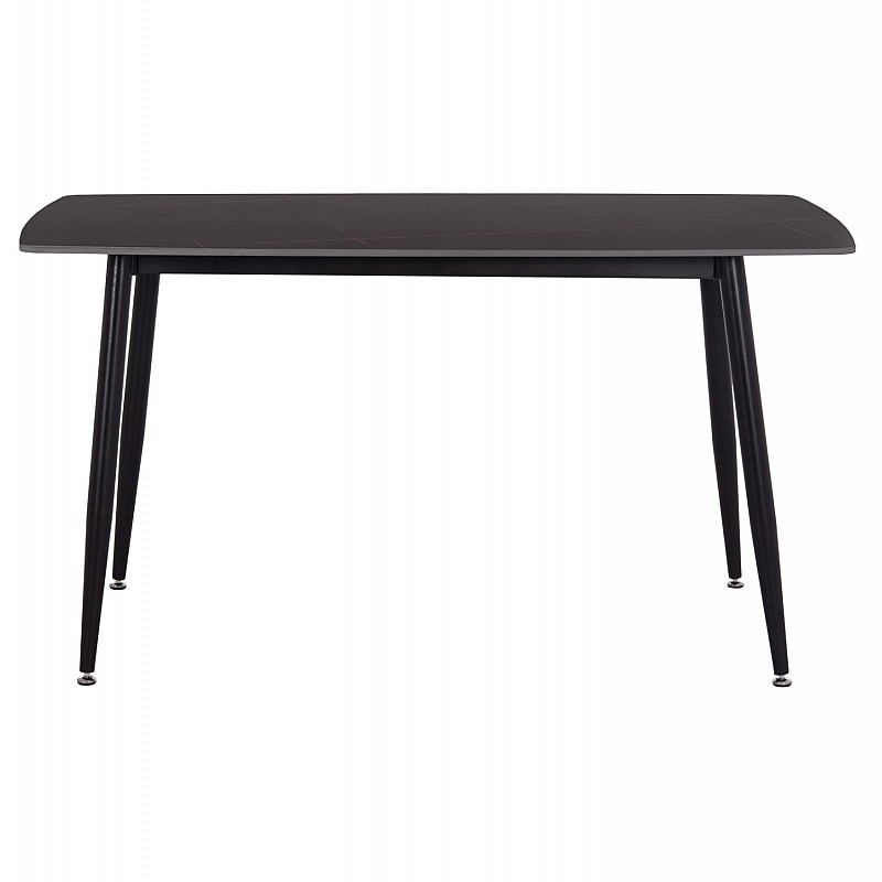 ΤΡΑΠΕΖΙ RAVEN HM18149.02 ΚΕΡΑΜΙΚΟ TOP ΜΕ ΟΨΗ ΜΑΥΡΟ ΜΑΡΜΑΡΟ 140x80x74Υεκ.