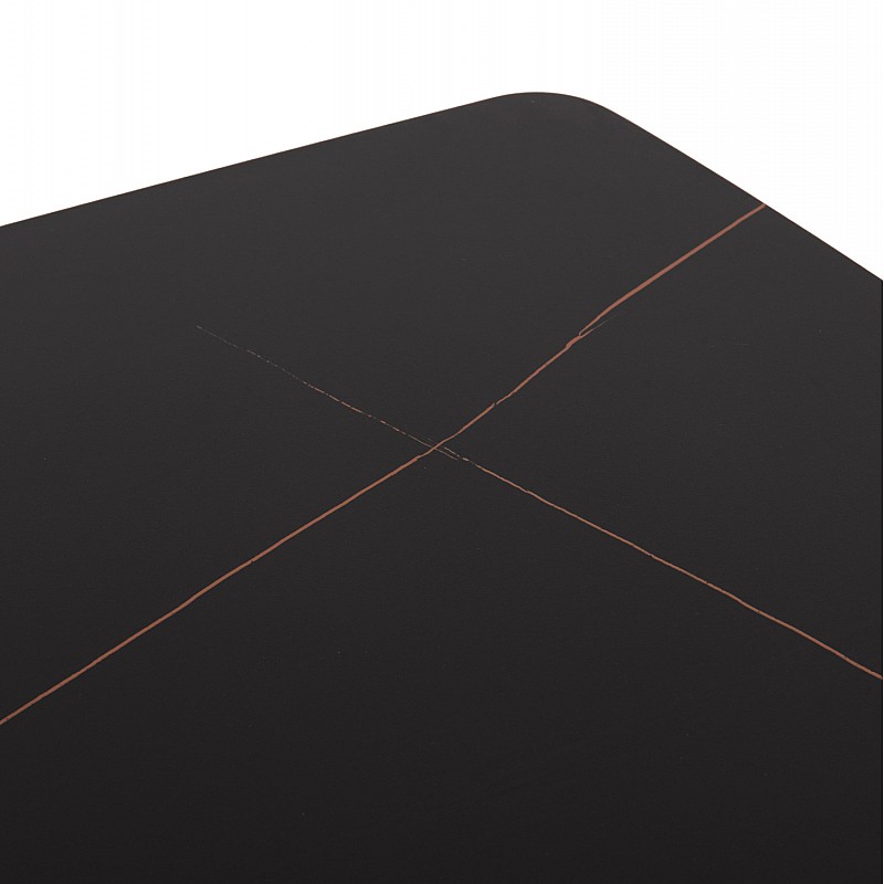 ΤΡΑΠΕΖΙ RAVEN HM18149.02 ΚΕΡΑΜΙΚΟ TOP ΜΕ ΟΨΗ ΜΑΥΡΟ ΜΑΡΜΑΡΟ 140x80x74Υεκ.