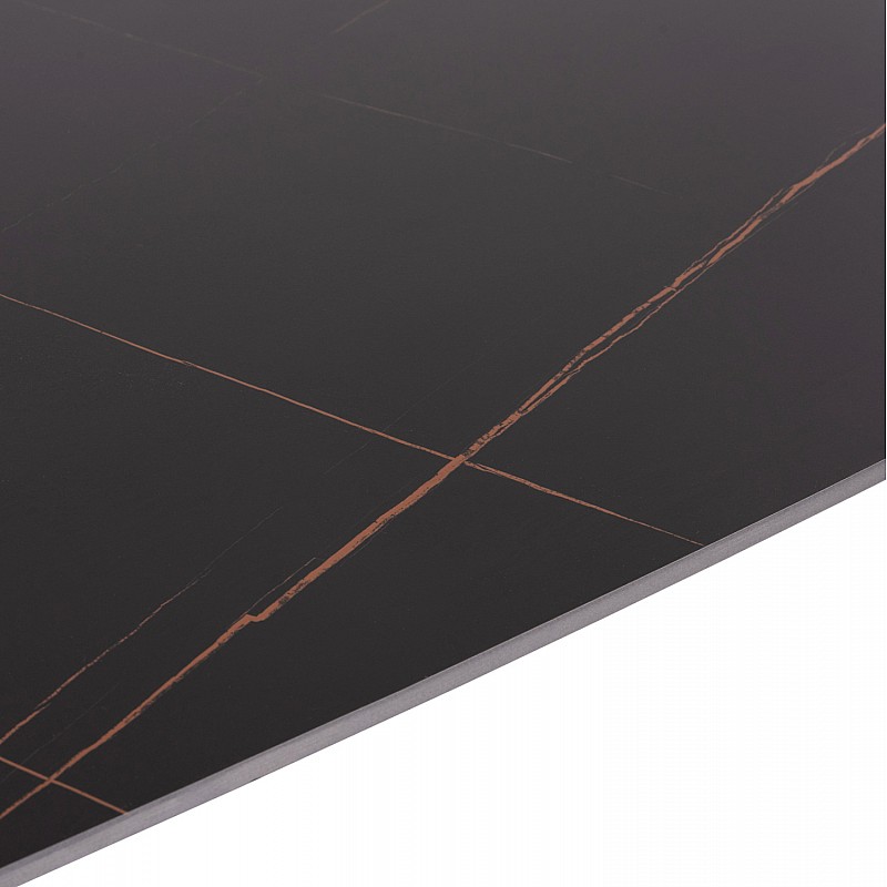 ΤΡΑΠΕΖΙ RAVEN HM18150.02 ΚΕΡΑΜΙΚΟ TOP ΜΕ ΟΨΗ ΜΑΥΡΟ ΜΑΡΜΑΡΟ 160x80x74Υεκ.