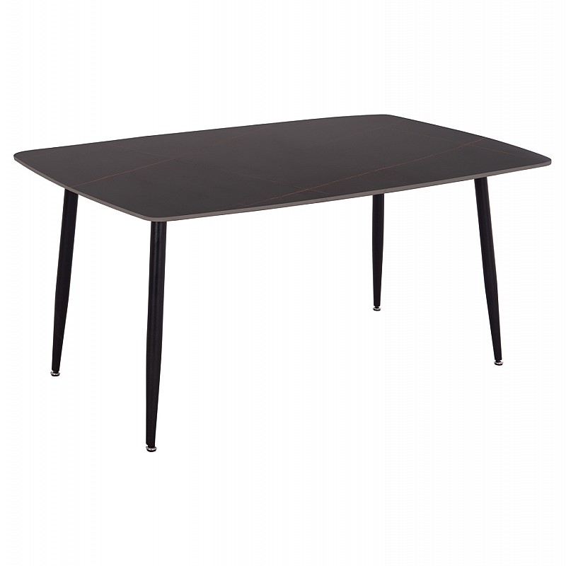 ΤΡΑΠΕΖΙ RAVEN HM18150.02 ΚΕΡΑΜΙΚΟ TOP ΜΕ ΟΨΗ ΜΑΥΡΟ ΜΑΡΜΑΡΟ 160x80x74Υεκ.