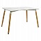 ΤΡΑΠΕΖΙ MINIMAL HM008.01 ΛΕΥΚΟ MDF, ΞΥΛΙΝΑ ΠΟΔΙΑ ΟΞΙΑ, 120Χ80X73Υ ΕΚ.
