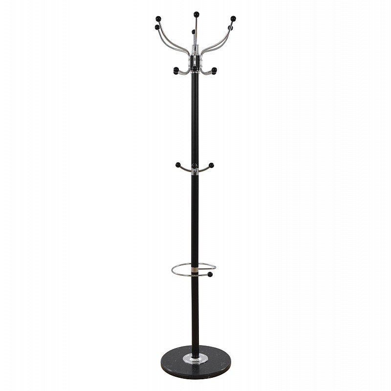 ΚΑΛΟΓΕΡΟΣ ΜΕΤΑΛΛΙΚΟΣ JUDE HM0040.01 ΠΕΡΙΣΤΡΕΦΟΜΕΝΟΣ ΜΑΥΡΟΣ ΜΕ ΜΑΡΜΑΡΟ Φ 37xΥ176 εκ.