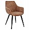 ΠΟΛΥΘΡΟΝΑ MANDO HM8006.03 ΜΕ ΚΑΦΕ NUBUCK ΥΦΑΣΜΑ 60x60x84 εκ.