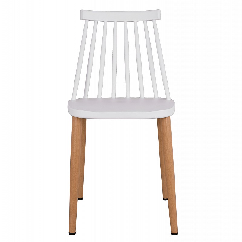 ΚΑΡΕΚΛΑ ΤΡΑΠΕΖΑΡΙΑΣ HM8052.01 VANESSA ΛΕΥΚΗ ΜΕ ΜΕΤΑΛΛΙΚΑ ΠΟΔΙΑ 43x46,5x82 εκ.