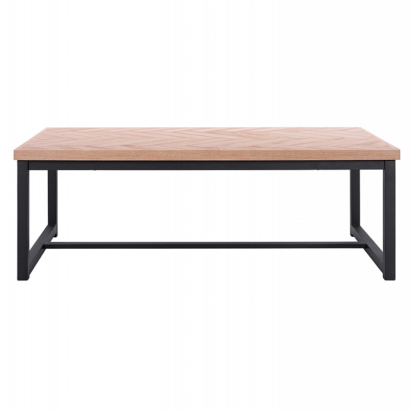 ΤΡΑΠΕΖΙ ΣΑΛΟΝΙΟΥ CHANELLE ΣΕ ΦΥΣΙΚΟ ΧΡΩΜΑ ΜΕ ΜΑΥΡΑ ΠΟΔΙΑ 110x59x38Y εκ. HM8648