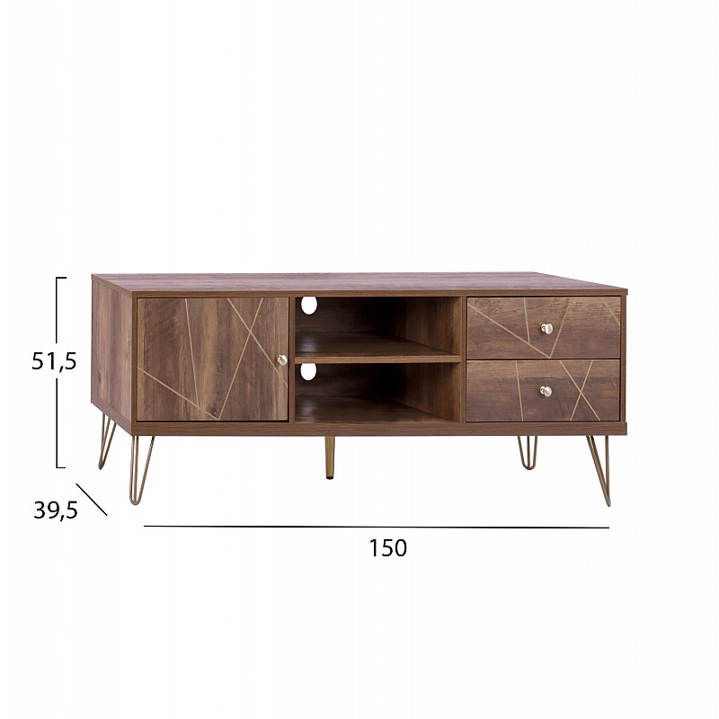ΕΠΙΠΛΟ TV KAITLYN HM8652 ΚΑΡΥΔΙ ΜΕ ΧΡΥΣΟ 150x39,5x51,5Y εκ. ΕΠΙΠΛΟ TV KAITLYN HM8652 ΚΑΡΥΔΙ ΜΕ ΧΡΥΣΟ 150x39,5x51,5Y εκ.