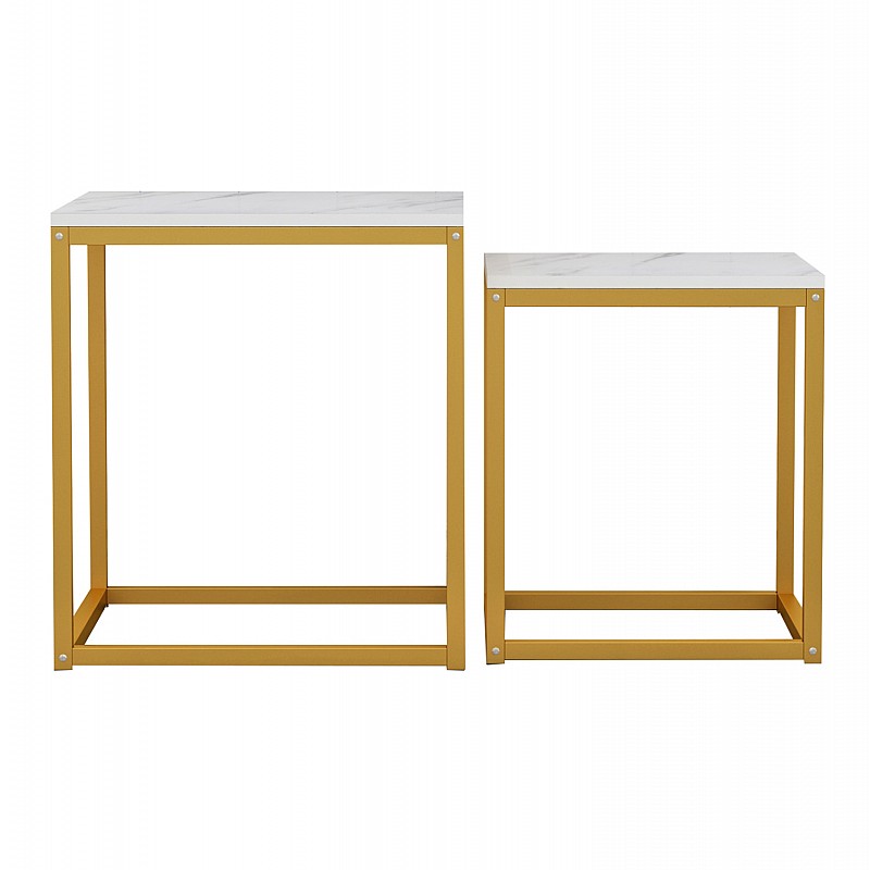 ΖΙΓΚΟΝ GRELAY 2 ΤΕΜ MDF ΟΨΗ ΜΑΡΜΑΡΟΥ & ΜΕΤΑΛΛΟ HM8762.11 45Χ45Χ50εκ. & 37Χ37Χ43 εκ. ΖΙΓΚΟΝ GRELAY 2 ΤΕΜ MDF ΟΨΗ ΜΑΡΜΑΡΟΥ & ΜΕΤΑΛΛΟ HM8762.11 45Χ45Χ50εκ. & 37Χ37Χ43 εκ.
