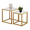 ΖΙΓΚΟΝ GRELAY 2 ΤΕΜ MDF ΟΨΗ ΜΑΡΜΑΡΟΥ & ΜΕΤΑΛΛΟ HM8762.11 45Χ45Χ50εκ. & 37Χ37Χ43 εκ.
