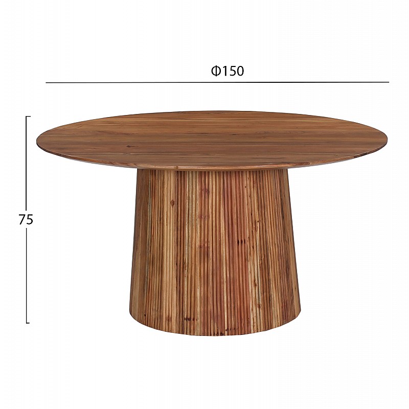 ΤΡΑΠΕΖΙ ΤΡΑΠΕΖΑΡΙΑΣ ΣΤΡΟΓΓΥΛΟ GROOT HM9685 ΜΑΣΙΦ ΑΚΑΚΙΑ ΣΕ ΦΥΣΙΚΟ Φ150x76Υεκ ΤΡΑΠΕΖΙ ΤΡΑΠΕΖΑΡΙΑΣ ΣΤΡΟΓΓΥΛΟ GROOT HM9685 ΜΑΣΙΦ ΑΚΑΚΙΑ ΣΕ ΦΥΣΙΚΟ Φ150x76Υεκ