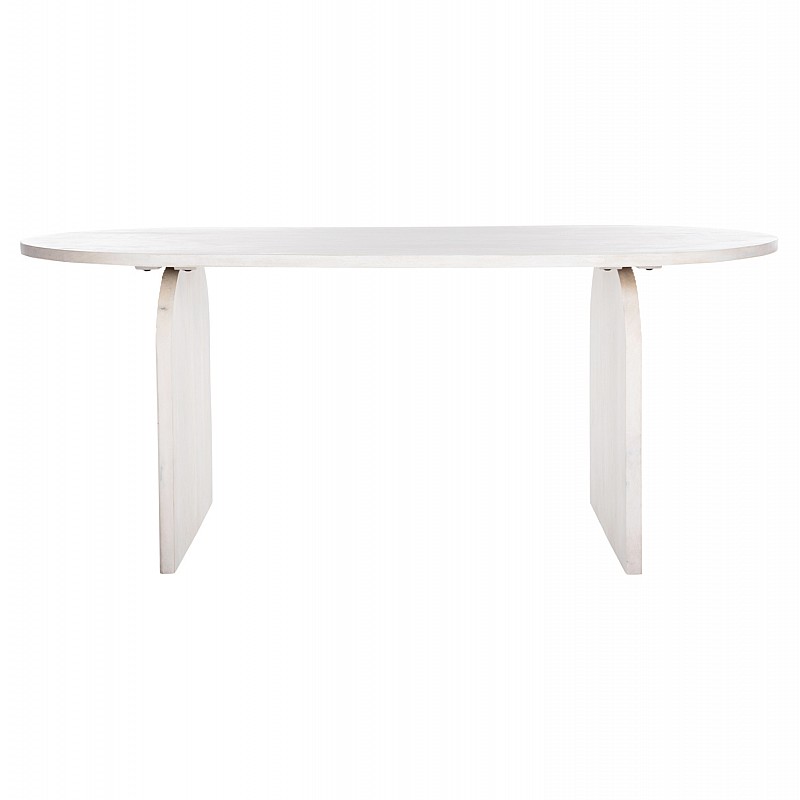 ΤΡΑΠΕΖΙ ΤΡΑΠΕΖΑΡΙΑΣ ΟΒΑΛ ΗΟΝΚΥ HM9690 ΜΑΣΙΦ ΞΥΛΟ MANGO ΣΕ ΛΕΥΚΟ 180,5x90,5x76Υεκ.