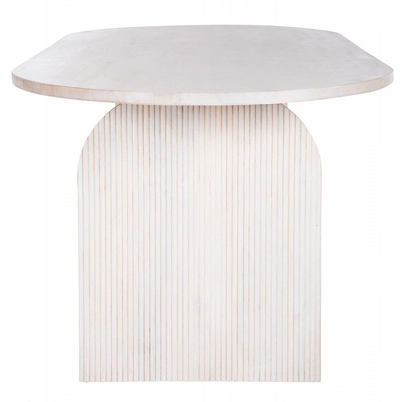 ΤΡΑΠΕΖΙ ΤΡΑΠΕΖΑΡΙΑΣ ΟΒΑΛ ΗΟΝΚΥ HM9690 ΜΑΣΙΦ ΞΥΛΟ MANGO ΣΕ ΛΕΥΚΟ 180,5x90,5x76Υεκ.