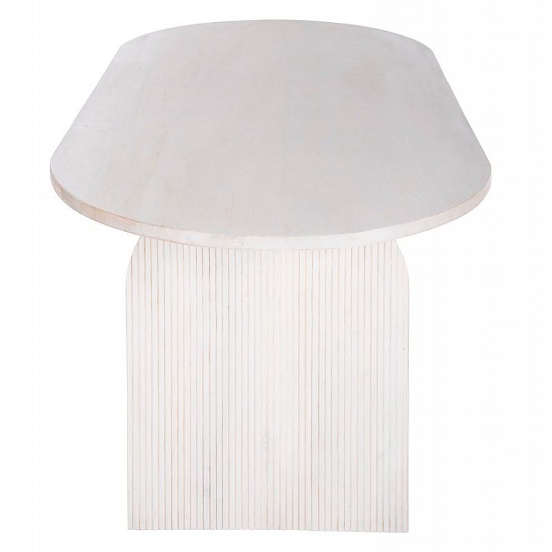 ΤΡΑΠΕΖΙ ΤΡΑΠΕΖΑΡΙΑΣ ΟΒΑΛ ΗΟΝΚΥ HM9690 ΜΑΣΙΦ ΞΥΛΟ MANGO ΣΕ ΛΕΥΚΟ 180,5x90,5x76Υεκ.