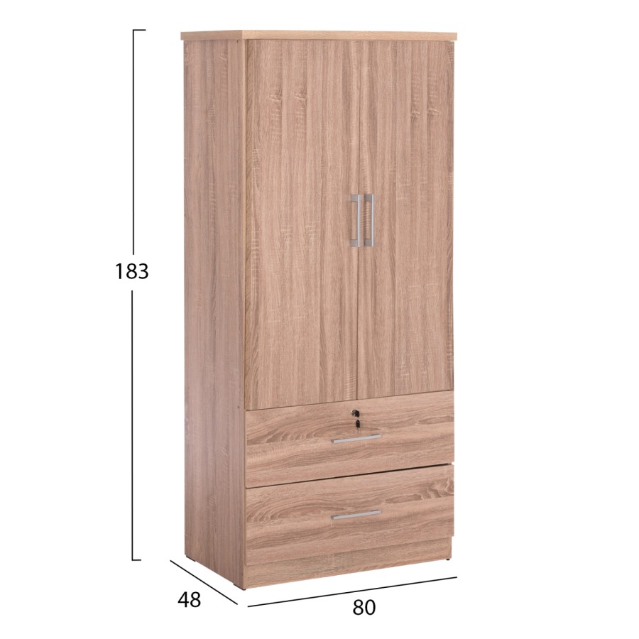 ΝΤΟΥΛΑΠΑ ΜΕ ΣΥΡΤΑΡΙΑ REINA HM2484.11 SONAMA OAK ΜΕΛΑΜΙΝΗ 80x48x183Υεκ.